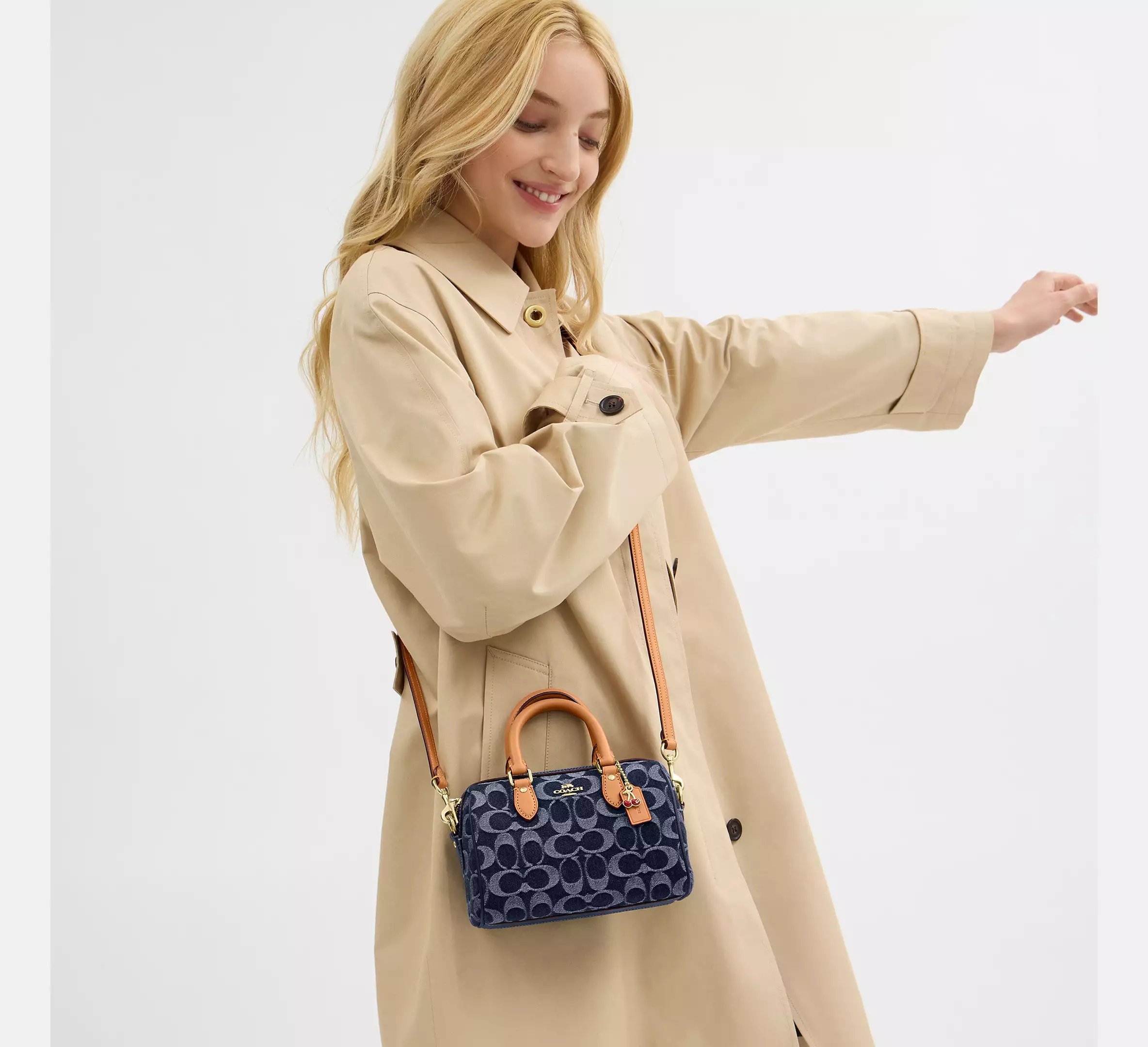 Mini Rowan Crossbody Bag In Signature Denim - Image 5