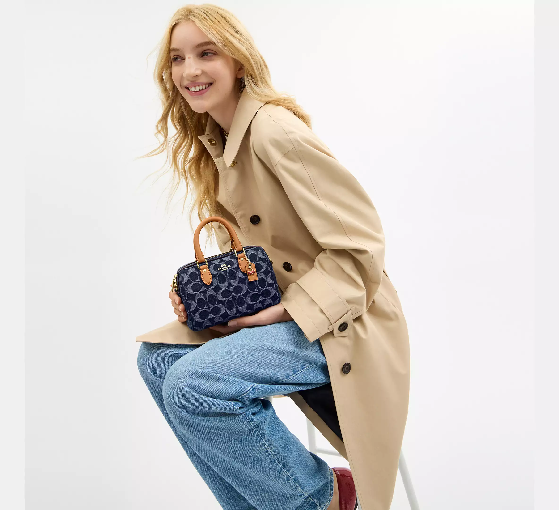 Mini Rowan Crossbody Bag In Signature Denim - Image 6